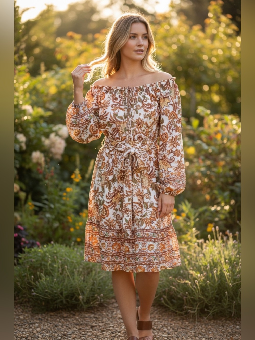 No Comment Ny La Floral Mini Boho Off-Shoulder Dress | NWT